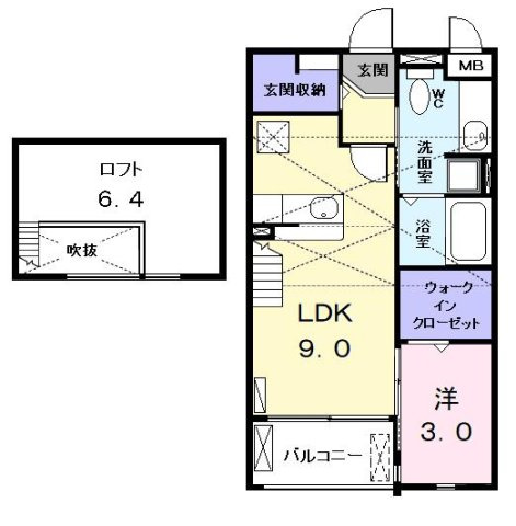 グランツ中川の間取り