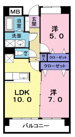 エレガント　コンドミニアムの間取り