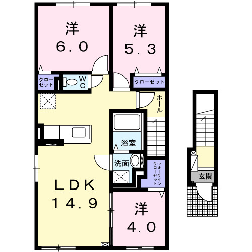 アルドール平岡Ⅲの間取り