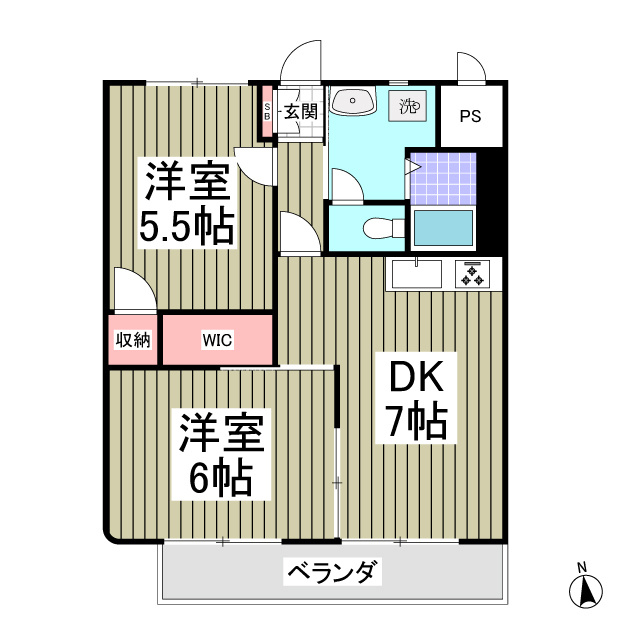 グリーンハイツ島野の間取り