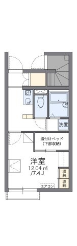 レオパレスサンモールガーデンの間取り