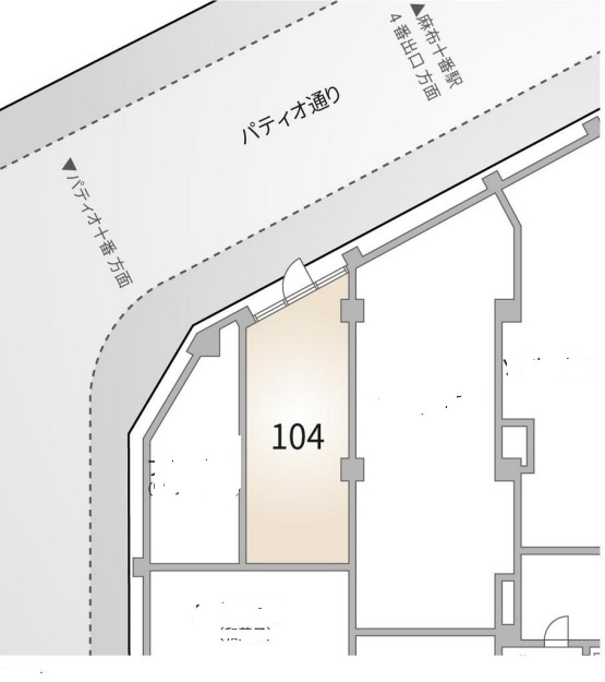 港区麻布十番２丁目の店舗の間取り