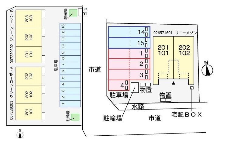 グリーンコーポ・Ｂの駐車場
