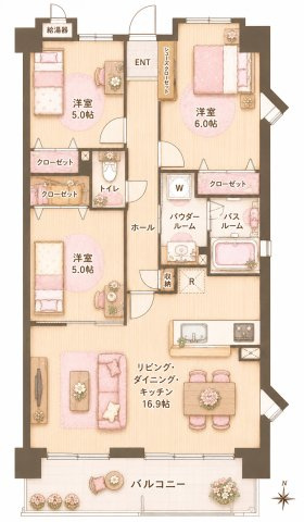 ダイアパレス枚方山田池公園の間取り|間取り図はいかがですか？ご希望を叶える間取りですか？リビングの広さは？水回りの位置は？カウンターキッチン？など色々な情報が集約されています。弊社ではリフォームなどのご相談も承っております。
