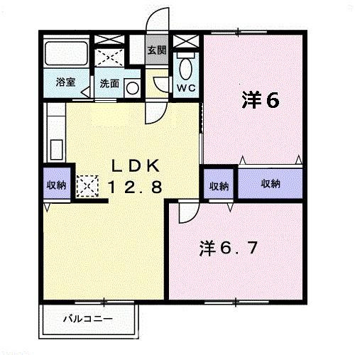 グレープガーデンＣの間取り