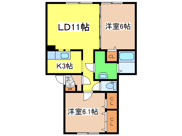 コーポブレーメンＡ館の間取り