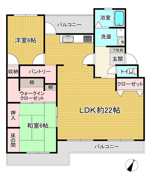 【間取り】 |  奈多団地　13号棟☆仲介手数料半額☆
