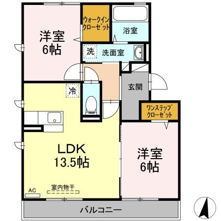 カルチェAsukaの間取り
