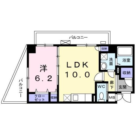 リバティーズＳＡＧＡ．Ⅰの間取り