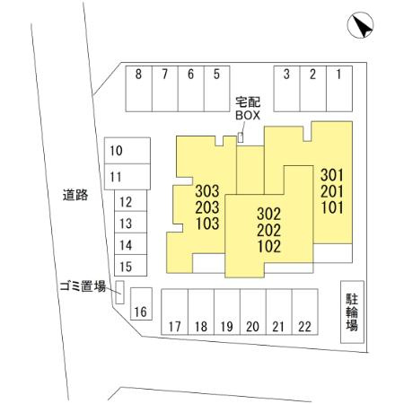 ビルゴ中吉野の区画図