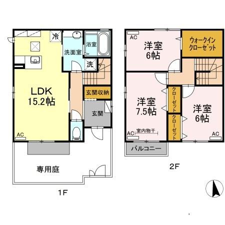 クウラージュ　Eの間取り