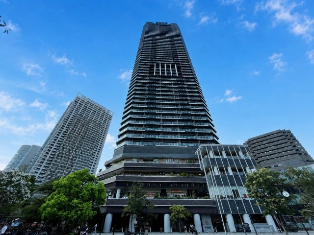 勝どきビュータワーの外観|おしゃれな外観です