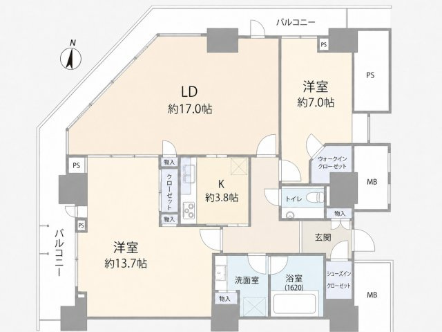 勝どきビュータワーの間取り
