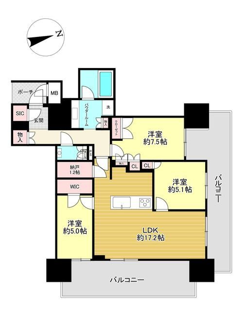 ＭＪＲ熊本ゲートタワーの間取り