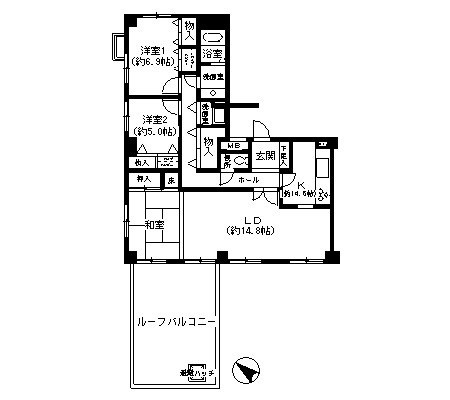 芦屋ガーデンの間取り