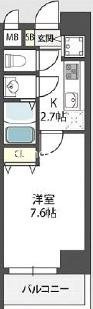 シャルマンフジ阿波座ウエストの間取り