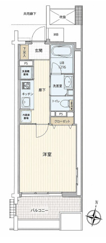 リーガル靭公園南の間取り
