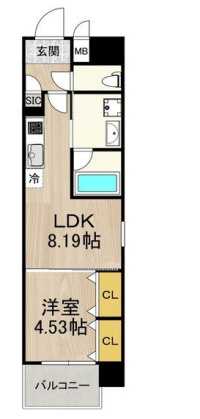 レオングラン本町橋の間取り