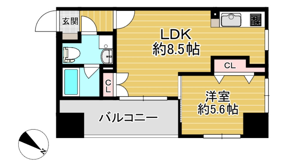 エフパルク県庁前の間取り