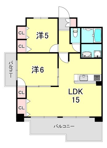サンフラッツ東平の間取り