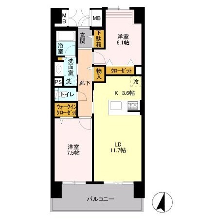 ☆2LDK間取り図☆