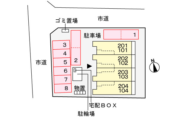 ヴィラ　ラルーチェの区画図