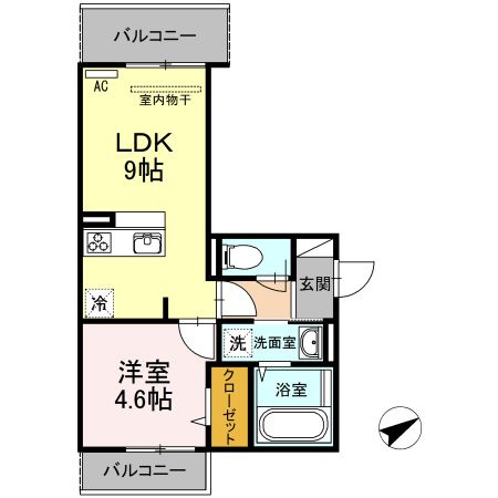 D-room城野の間取り