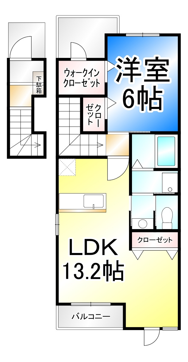クレセントハイム　Cの間取り