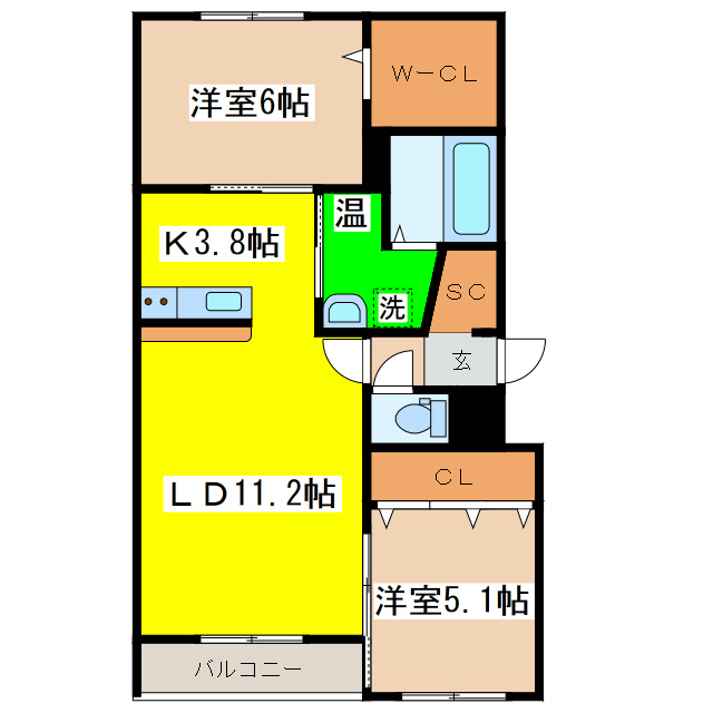 ハイクレアの間取り