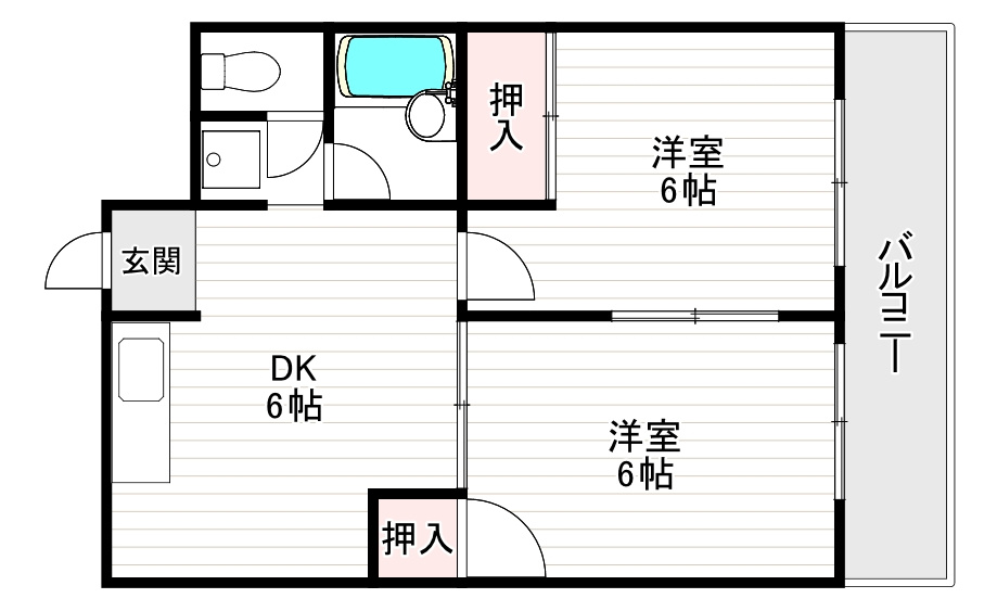 青風ハイツの間取り