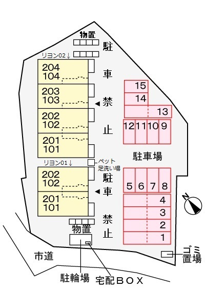 リヨン　鯖江　０１の区画図