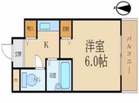 ディナスティ清水谷Ⅲの間取り|ディナスティ清水谷Ⅲ　間取り（反転タイプ）