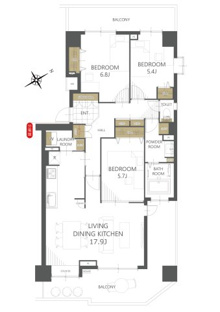 【間取り】ヴィルフォーレ稲毛５番館 