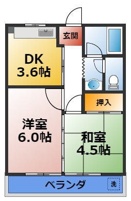 ハイツグリーンヒルA・B　　刈谷市の賃貸ならクラスホーム刈谷店の間取り