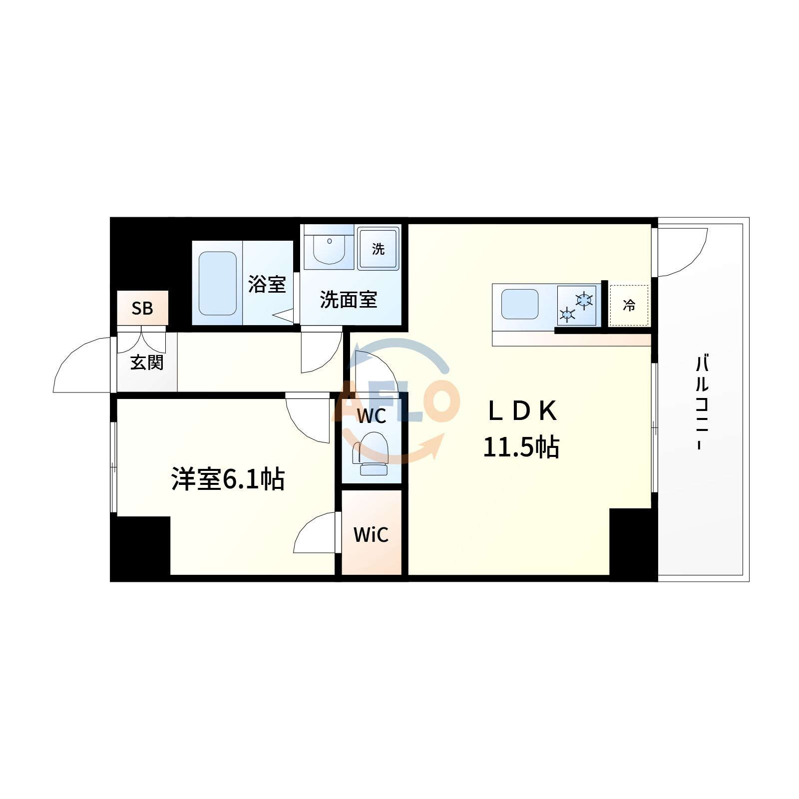 エスレジデンス新大阪駅前の間取り|S-RESIDENCE新大阪駅前　間取り