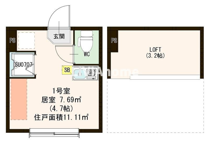 江戸川区南小岩６丁目のアパートの間取り