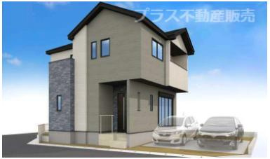 【外観】 | 福岡市南区的場1丁目1期　2号棟（全5棟）【仲介手数料無料・0円】 | 建築中の物件は、お近くのモデルハウスも一緒にご覧頂けます。