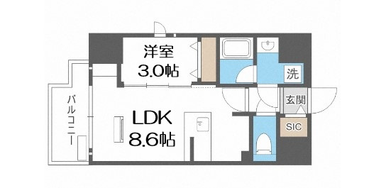 【間取り】 | レオンコンフォート難波クレア