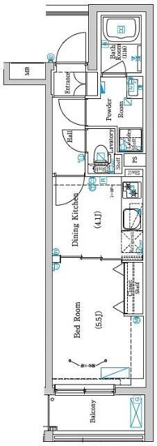 ラフィスタ方南町の間取り|１DKのお部屋です
