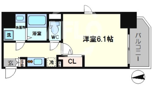 ルーエ本町の間取り|ルーエ本町　広々とした間取。
