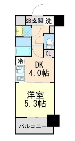ファーストフィオーレ三宮イーストの間取り