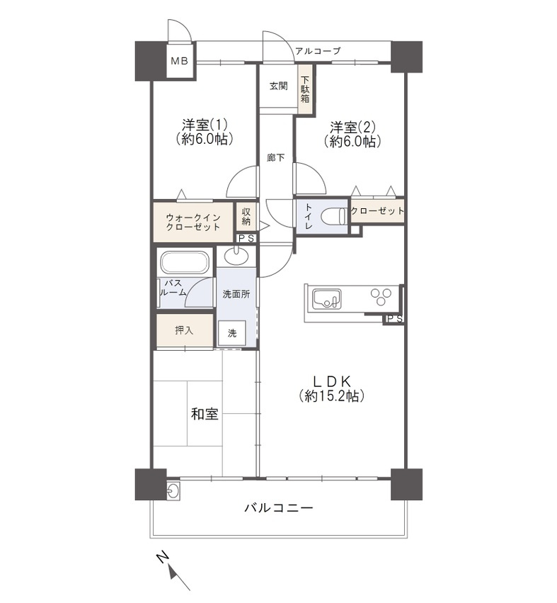 アルファスマート下松西柳の間取り