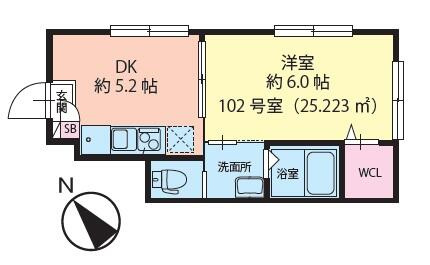 【間取り】 | ＶＩＬＬＡ田園調布 | １ＤＫ