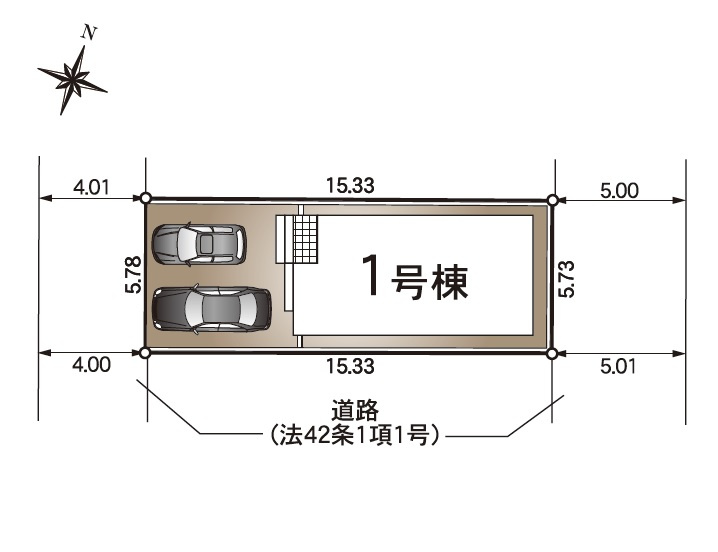 高知市秦南町2丁目 第1 新築戸建ての区画図