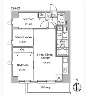 ドゥーエ南千住の間取り