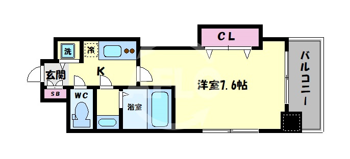 Luxe玉造Ⅱの間取り|Luxe玉造II　間取り
