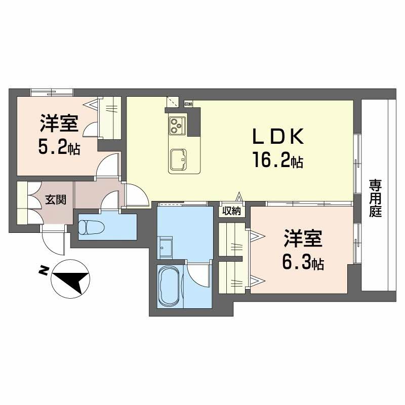 Ｌａ　Ｐａｌａｉｓ　Ｖｅｒｔ　ラ・パレヴェールの間取り