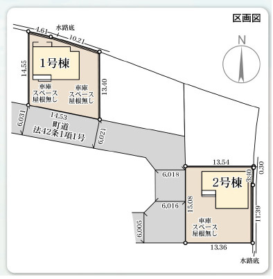 リーブルガーデン／菊池郡菊陽町久保田第二／１号棟の区画図