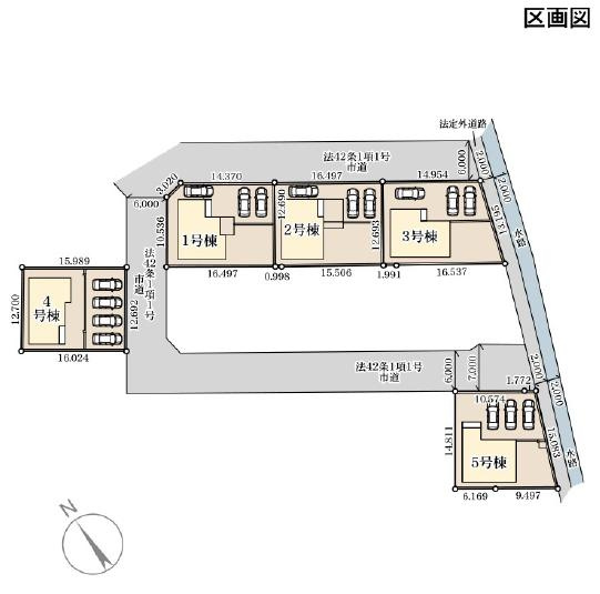 ひたちなか市足崎21期　新築戸建　2号棟の区画図