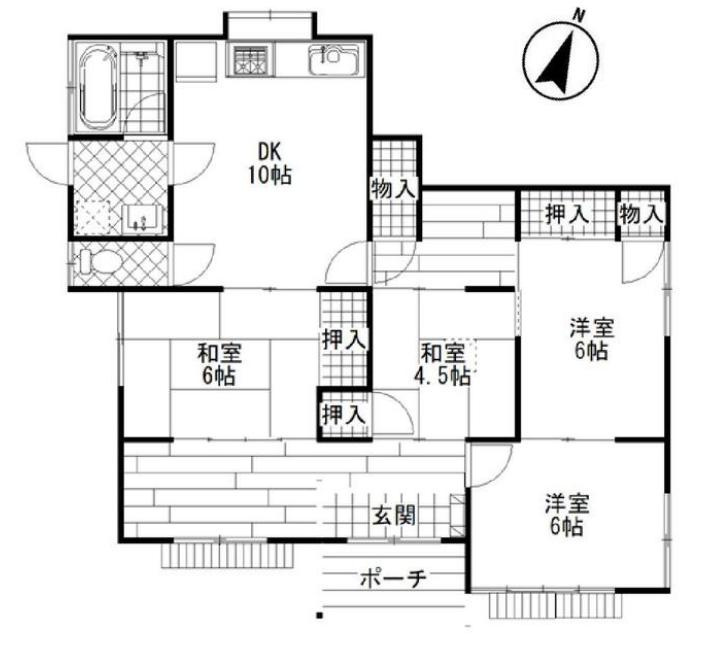 ひたちなか市中根　中古戸建の間取り